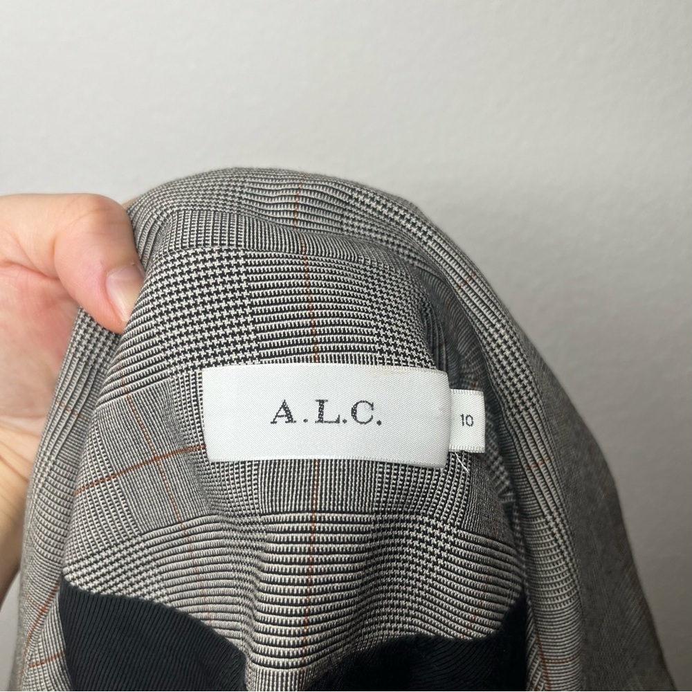 ALC Essex Glen Plaid Blazer Size 10 Preppy - Picture 9 of 10